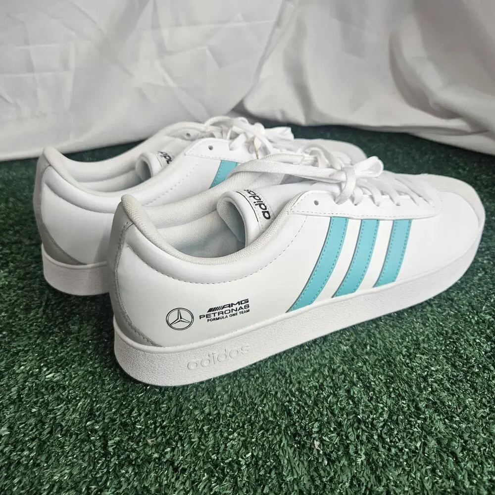Adidas Mercedes AMG Petronas F1 Team Shoes Sneakers White Teal Men’s Sz 13 NEW